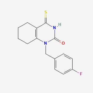 molecular formula C15H15FN2OS B2401110 1-(4-氟苄基)-4-硫代氧代-3,4,5,6,7,8-六氢喹唑啉-2(1H)-酮 CAS No. 920412-02-8