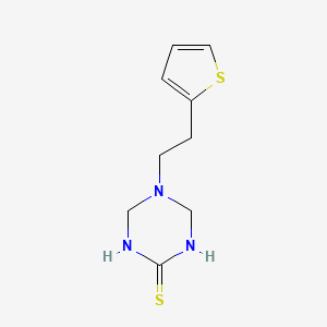 molecular formula C9H13N3S2 B2401116 5-[2-(2-噻吩基)乙基]-1,4,5,6-四氢-1,3,5-三嗪-2-硫醇 CAS No. 879617-91-1