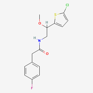 molecular formula C15H15ClFNO2S B2401119 N-(2-(5-chlorothiophen-2-yl)-2-methoxyethyl)-2-(4-fluorophenyl)acetamide CAS No. 2034411-97-5