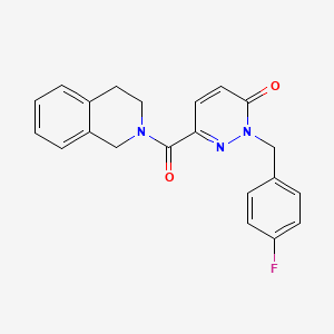 molecular formula C21H18FN3O2 B2401122 2-(4-fluorobenzyl)-6-(1,2,3,4-tetrahydroisoquinoline-2-carbonyl)pyridazin-3(2H)-one CAS No. 1105251-00-0