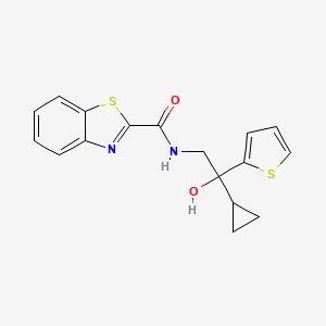 molecular formula C17H16N2O2S2 B2401129 N-(2-cyclopropyl-2-hydroxy-2-(thiophen-2-yl)ethyl)benzo[d]thiazole-2-carboxamide CAS No. 1396715-17-5