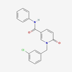 molecular formula C19H15ClN2O2 B2401141 1-(3-chlorobenzyl)-6-oxo-N-phenyl-1,6-dihydro-3-pyridinecarboxamide CAS No. 478065-95-1