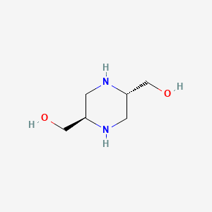 molecular formula C6H14N2O2 B2401146 [(2R,5S)-5-(羟甲基)哌嗪-2-基]甲醇 CAS No. 1932022-52-0