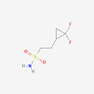 molecular formula C5H9F2NO2S B2401150 2-(2,2-Difluorocyclopropyl)ethanesulfonamide CAS No. 2107939-73-9