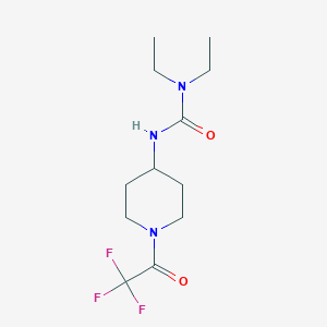 molecular formula C12H20F3N3O2 B2401158 1,1-Diethyl-3-[1-(2,2,2-trifluoroacetyl)piperidin-4-yl]urea CAS No. 1796111-98-2