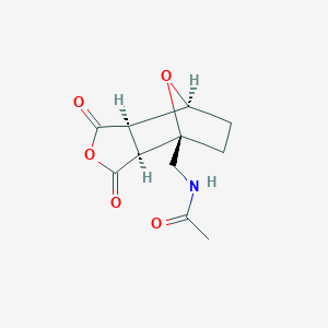 molecular formula C11H13NO5 B2401159 N-{[(3aS,4R,7S,7aR/3aR,4S,7R,7aS)-1,3-dioxohexahydro-4,7-epoxy-2-benzofuran-4(1H)-yl]methyl}acetamide CAS No. 1418113-90-2
