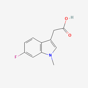 molecular formula C11H10FNO2 B2401161 2-(6-fluoro-1-methyl-1H-indol-3-yl)acetic acid CAS No. 1368907-68-9