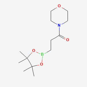 molecular formula C13H24BNO4 B2401169 1-(Morpholin-4-yl)-3-(tetramethyl-1,3,2-dioxaborolan-2-yl)propan-1-one CAS No. 2377607-67-3