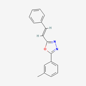 molecular formula C17H14N2O B2401178 2-(3-methylphenyl)-5-[(E)-2-phenylethenyl]-1,3,4-oxadiazole CAS No. 672950-63-9