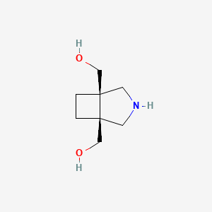 molecular formula C8H15NO2 B2401180 [(1S,5R)-5-(羟甲基)-3-氮杂双环[3.2.0]庚烷-1-基]甲醇 CAS No. 2138540-06-2