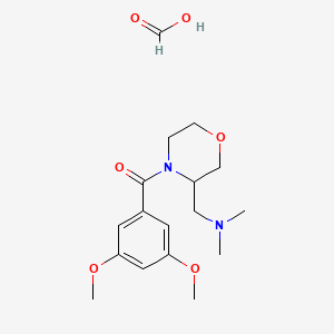 molecular formula C17H26N2O6 B2401192 (3,5-Dimethoxyphenyl)(3-((dimethylamino)methyl)morpholino)methanone formate CAS No. 1421514-08-0