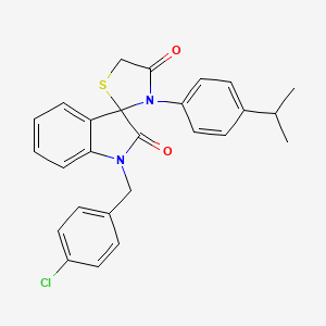 1-(4-chlorobenzyl)-3'-(4-isopropylphenyl)-4'H-spiro[indole-3,2'-[1,3]thiazolidine]-2,4'(1H)-dione