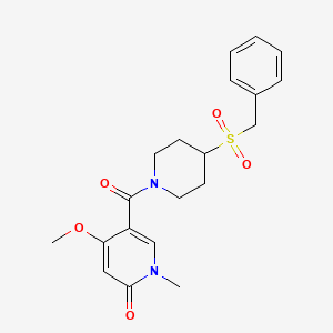 5-(4-(benzylsulfonyl)piperidine-1-carbonyl)-4-methoxy-1-methylpyridin-2(1H)-one