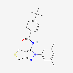 4-(tert-butyl)-N-(2-(3,5-dimethylphenyl)-4,6-dihydro-2H-thieno[3,4-c]pyrazol-3-yl)benzamide