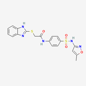 2-((1H-benzo[d]imidazol-2-yl)thio)-N-(4-(N-(5-methylisoxazol-3-yl)sulfamoyl)phenyl)acetamide