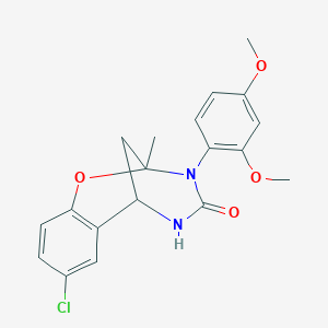 8-chloro-3-(2,4-dimethoxyphenyl)-2-methyl-5,6-dihydro-2H-2,6-methanobenzo[g][1,3,5]oxadiazocin-4(3H)-one