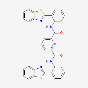 molecular formula C33H21N5O2S2 B2401222 N2,N6-双(2-(苯并[d]噻唑-2-基)苯基)吡啶-2,6-二甲酰胺 CAS No. 477578-93-1