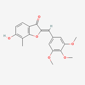 6-Hydroxy-7-methyl-2-[(3,4,5-trimethoxyphenyl)methylidene]-1-benzofuran-3-one