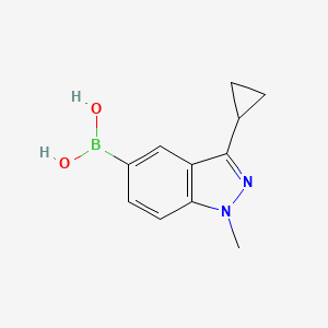 molecular formula C11H13BN2O2 B2401225 (3-环丙基-1-甲基吲哚-5-基)硼酸 CAS No. 1551413-97-8