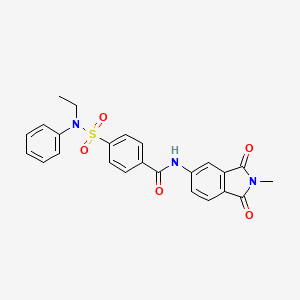 4-(N-ethyl-N-phenylsulfamoyl)-N-(2-methyl-1,3-dioxoisoindolin-5-yl)benzamide