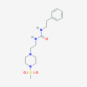 molecular formula C16H26N4O3S B2401239 1-(2-(4-(Methylsulfonyl)piperazin-1-yl)ethyl)-3-phenethylurea CAS No. 1207030-40-7