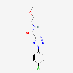 molecular formula C11H12ClN5O2 B2401245 2-(4-Chlorphenyl)-N-(2-Methoxyethyl)-2H-tetrazol-5-carboxamid CAS No. 1396878-96-8