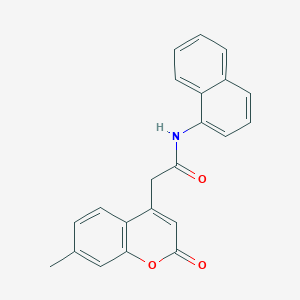 molecular formula C22H17NO3 B2401256 2-(7-methyl-2-oxo-2H-chromen-4-yl)-N-(naphthalen-1-yl)acetamide CAS No. 919856-82-9