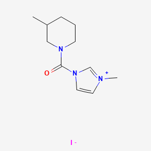 3-methyl-1-(3-methylpiperidine-1-carbonyl)-1H-imidazol-3-ium iodide