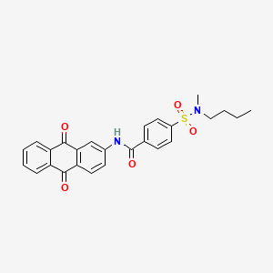 4-[butyl(methyl)sulfamoyl]-N-(9,10-dioxoanthracen-2-yl)benzamide