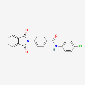 molecular formula C21H13ClN2O3 B2401280 N-(4-chlorophenyl)-4-(1,3-dioxoisoindol-2-yl)benzamide CAS No. 106075-35-8