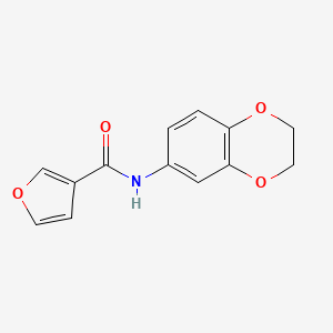 molecular formula C13H11NO4 B2401290 N-(2,3-dihydro-1,4-benzodioxin-6-yl)furan-3-carboxamide CAS No. 720702-76-1