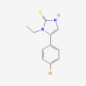 molecular formula C11H11BrN2S B2401301 5-(4-bromophenyl)-1-ethyl-1H-imidazole-2-thiol CAS No. 852388-98-8