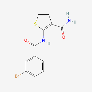 molecular formula C12H9BrN2O2S B2401303 2-(3-Bromobenzamido)thiophene-3-carboxamide CAS No. 941976-36-9