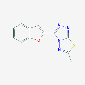 molecular formula C12H8N4OS B240132 3-(1-Benzofuran-2-yl)-6-methyl[1,2,4]triazolo[3,4-b][1,3,4]thiadiazole 
