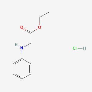 molecular formula C10H14ClNO2 B2401335 Ethyl N-phenylglycinate hydrochloride CAS No. 17609-48-2; 2216-92-4