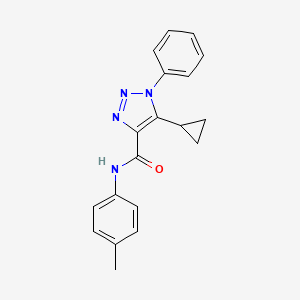 molecular formula C19H18N4O B2401338 5-环丙基-N-(4-甲基苯基)-1-苯基-1H-1,2,3-三唑-4-甲酰胺 CAS No. 954305-95-4