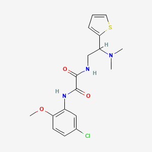 molecular formula C17H20ClN3O3S B2401344 N1-(5-氯-2-甲氧基苯基)-N2-(2-(二甲氨基)-2-(噻吩-2-基)乙基)草酰胺 CAS No. 941870-75-3