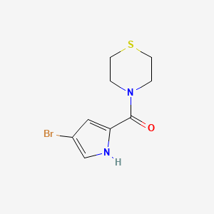 molecular formula C9H11BrN2OS B2401348 (4-bromo-1H-pyrrol-2-yl)(1,4-thiazinan-4-yl)methanone CAS No. 923200-04-8