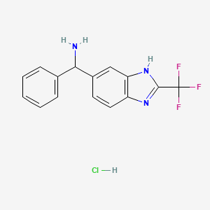 phenyl[2-(trifluoromethyl)-1H-1,3-benzodiazol-6-yl]methanamine hydrochloride