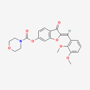 (Z)-2-(2,3-dimethoxybenzylidene)-3-oxo-2,3-dihydrobenzofuran-6-yl morpholine-4-carboxylate