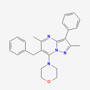 4-(6-Benzyl-2,5-dimethyl-3-phenylpyrazolo[1,5-a]pyrimidin-7-yl)morpholine