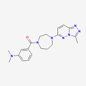 molecular formula C20H25N7O B2401379 [3-(Dimethylamino)phenyl]-[4-(3-methyl-[1,2,4]triazolo[4,3-b]pyridazin-6-yl)-1,4-diazepan-1-yl]methanone CAS No. 2380170-46-5