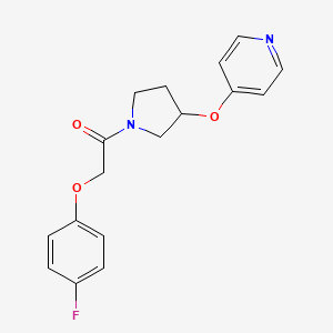 molecular formula C17H17FN2O3 B2401387 2-(4-氟苯氧基)-1-(3-(吡啶-4-氧基)吡咯烷-1-基)乙酮 CAS No. 2034617-27-9