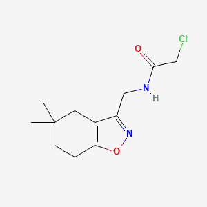 2-Chloro-N-[(5,5-dimethyl-6,7-dihydro-4H-1,2-benzoxazol-3-yl)methyl]acetamide