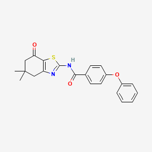 molecular formula C22H20N2O3S B2401396 N-(5,5-dimetil-7-oxo-4,5,6,7-tetrahidrobenzo[d]tiazol-2-il)-4-fenoxibenzamida CAS No. 325979-75-7