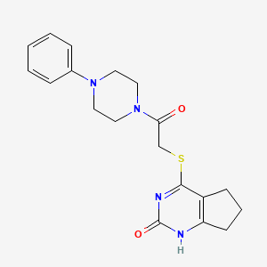 4-[2-Oxo-2-(4-phenylpiperazin-1-yl)ethyl]sulfanyl-1,5,6,7-tetrahydrocyclopenta[d]pyrimidin-2-one