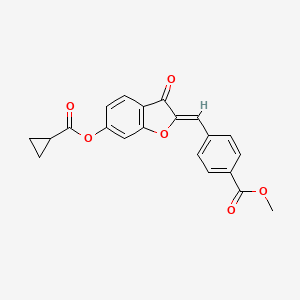 (Z)-methyl 4-((6-((cyclopropanecarbonyl)oxy)-3-oxobenzofuran-2(3H)-ylidene)methyl)benzoate