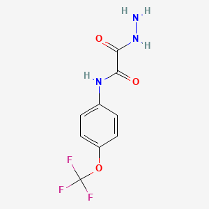 molecular formula C9H8F3N3O3 B2401415 2-Hydrazino-2-oxo-N-[4-(trifluoromethoxy)phenyl]-acetamide CAS No. 338405-24-6