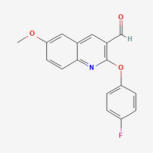 molecular formula C17H12FNO3 B2401447 2-(4-Fluorophenoxy)-6-methoxyquinoline-3-carbaldehyde CAS No. 1090835-70-3