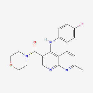 (4-((4-Fluorophenyl)amino)-7-methyl-1,8-naphthyridin-3-yl)(morpholino)methanone